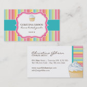 お洒落なカップケーキの名刺 名刺 (正面/裏面)