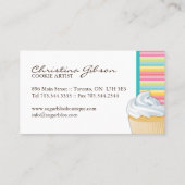 お洒落なカップケーキの名刺 名刺 (裏面)