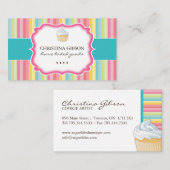 お洒落なカップケーキの名刺 名刺 (正面/裏面)