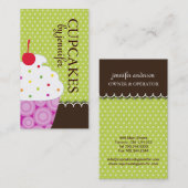 お洒落なカップケーキの名刺 名刺 (正面/裏面)