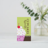 お洒落なカップケーキの名刺 名刺 (スタンド正面)