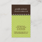 お洒落なカップケーキの名刺 名刺 (裏面)