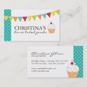 お洒落なカップケーキの芸術家の名刺 名刺 (正面/裏面)