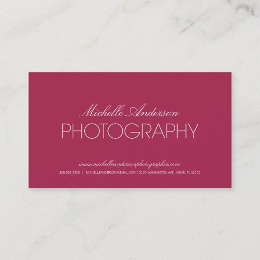 お洒落なカメラマン%PIPE%の写真撮影の名刺 名刺 (正面)