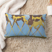 お洒落なキリンおよびライオンの枕 ランバークッション (ブランケット)