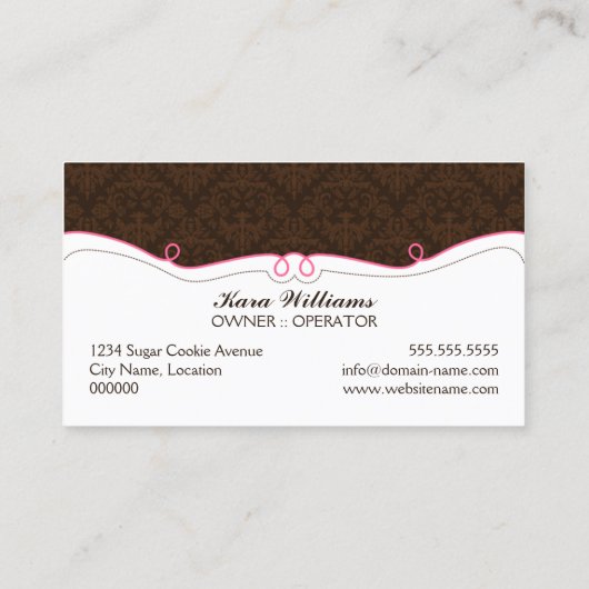 お洒落なクッキーのベーカリー 名刺 (裏面)