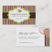 お洒落なクッキー及びベーカリーの名刺 名刺 (正面/裏面)