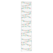 お洒落なクリスマスの休日ライト ショートテーブルランナー (正面)