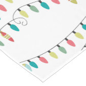 お洒落なクリスマスの休日ライト ショートテーブルランナー (コーナー)