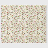 お洒落なクリスマスアイコンギフト用包装紙 ラッピングペーパー (フラット)