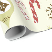 お洒落なクリスマスアイコンギフト用包装紙 ラッピングペーパー (ロールコーナー)