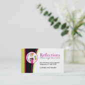 お洒落なクリーニングのサービス業カード 名刺 (スタンド正面)