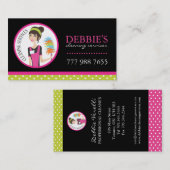 お洒落なクリーニングのサービス業カード 名刺 (正面/裏面)