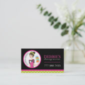 お洒落なクリーニングのサービス業カード 名刺 (スタンド正面)