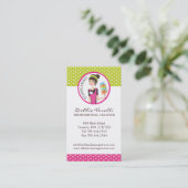 お洒落なクリーニングのサービス業カード 名刺 (スタンド正面)