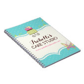 お洒落なケーキのベーカリーのノート ノートブック (右側)