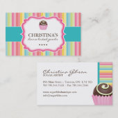 お洒落なケーキの球の名刺 名刺 (正面/裏面)