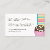 お洒落なケーキの球の名刺 名刺 (裏面)