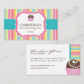 お洒落なケーキの球の名刺 名刺 (正面/裏面)