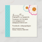 お洒落なケーキの破裂音の名刺 スクエア名刺 (裏面)