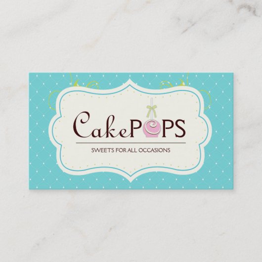 お洒落なケーキの破裂音の名刺 名刺 (正面)