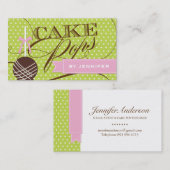 お洒落なケーキの破裂音の名刺 名刺 (正面/裏面)