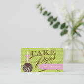お洒落なケーキの破裂音の名刺 名刺 (スタンド正面)