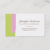 お洒落なケーキの破裂音の名刺 名刺 (裏面)