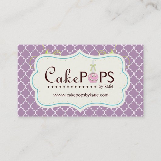 お洒落なケーキの破裂音の名刺 名刺 (正面)