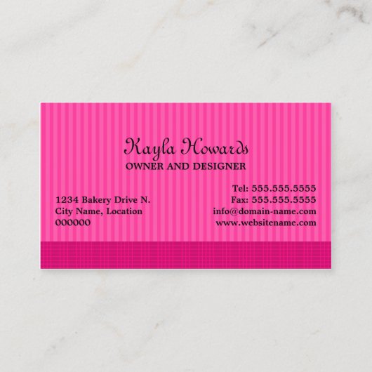 お洒落なケーキはデザートをぽんと鳴らします 名刺 (裏面)