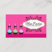 お洒落なケーキはデザートをぽんと鳴らします 名刺 (正面)