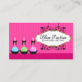 お洒落なケーキはデザートをぽんと鳴らします 名刺 (正面)