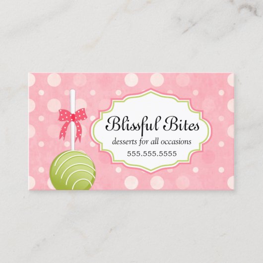 お洒落なケーキはベーキングをぽんと鳴らします 名刺 (正面)
