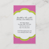 お洒落なケーキは名刺をぽんと鳴らします 名刺 (裏面)