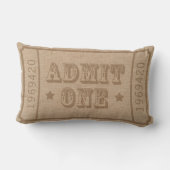 お洒落なサーカスの劇場チケットは1つを是認します ランバークッション (裏面)