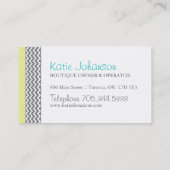 お洒落なシェブロンおよび点-カスタム設計して下さい 名刺 (裏面)