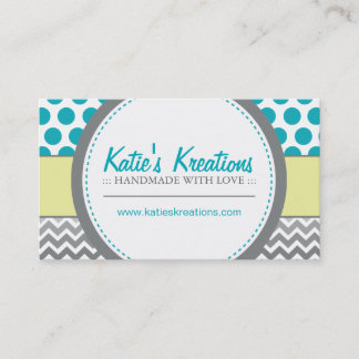 お洒落なシェブロンおよび点 名刺