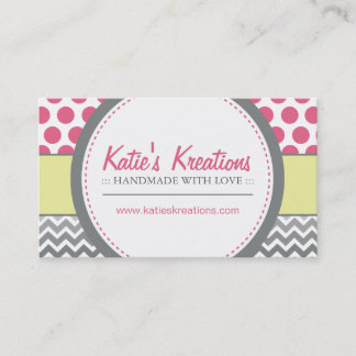 お洒落なシェブロンおよび点 名刺