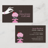 お洒落なシマウマのカップケーキのベーカリーの名刺 名刺 (正面/裏面)