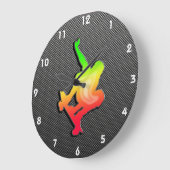お洒落なスケートボーディング ラージ壁時計 (傾斜)