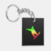 お洒落なスノーボード キーホルダー (正面左)