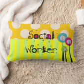 お洒落なソーシャルワーカーの枕 ランバークッション (ブランケット)