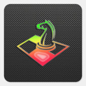お洒落なチェス スクエアシール (正面)
