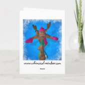 お洒落なトナカイを踊る氷 シーズンカード (裏面)