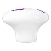 お洒落なトンボの紫色のインクをしみ込ませられた芸術のドアノブ セラミックノブ (側面)