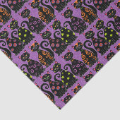 お洒落なハロウィン猫パターン 薄葉紙 (詳細)