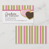 お洒落なハートのクッキーの名刺 名刺 (正面/裏面)