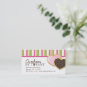 お洒落なハートのクッキーの名刺 名刺 (スタンド正面)