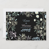 お洒落なパステル調の数学の庭園の結婚式の招待状 招待状 (正面)