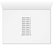 お洒落なビーチ結婚式のテーブル数カード (内部横(下))